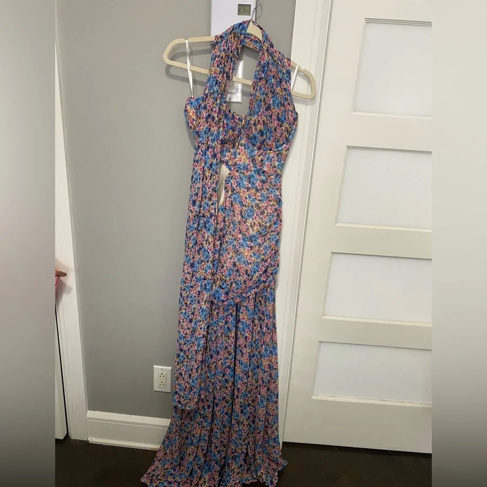 Hello Molly Blue Floral Asymmetrical Dress - Picture 2 of 6